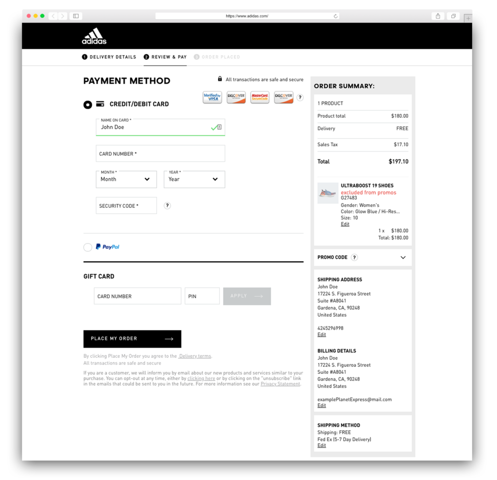 What Does Adidas Ship With?