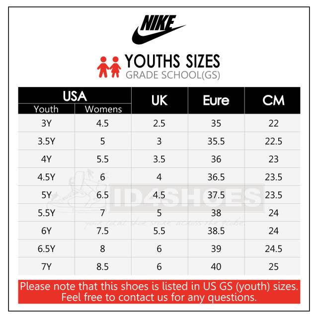 What Is 5.5 Youth In Women'S Nike?