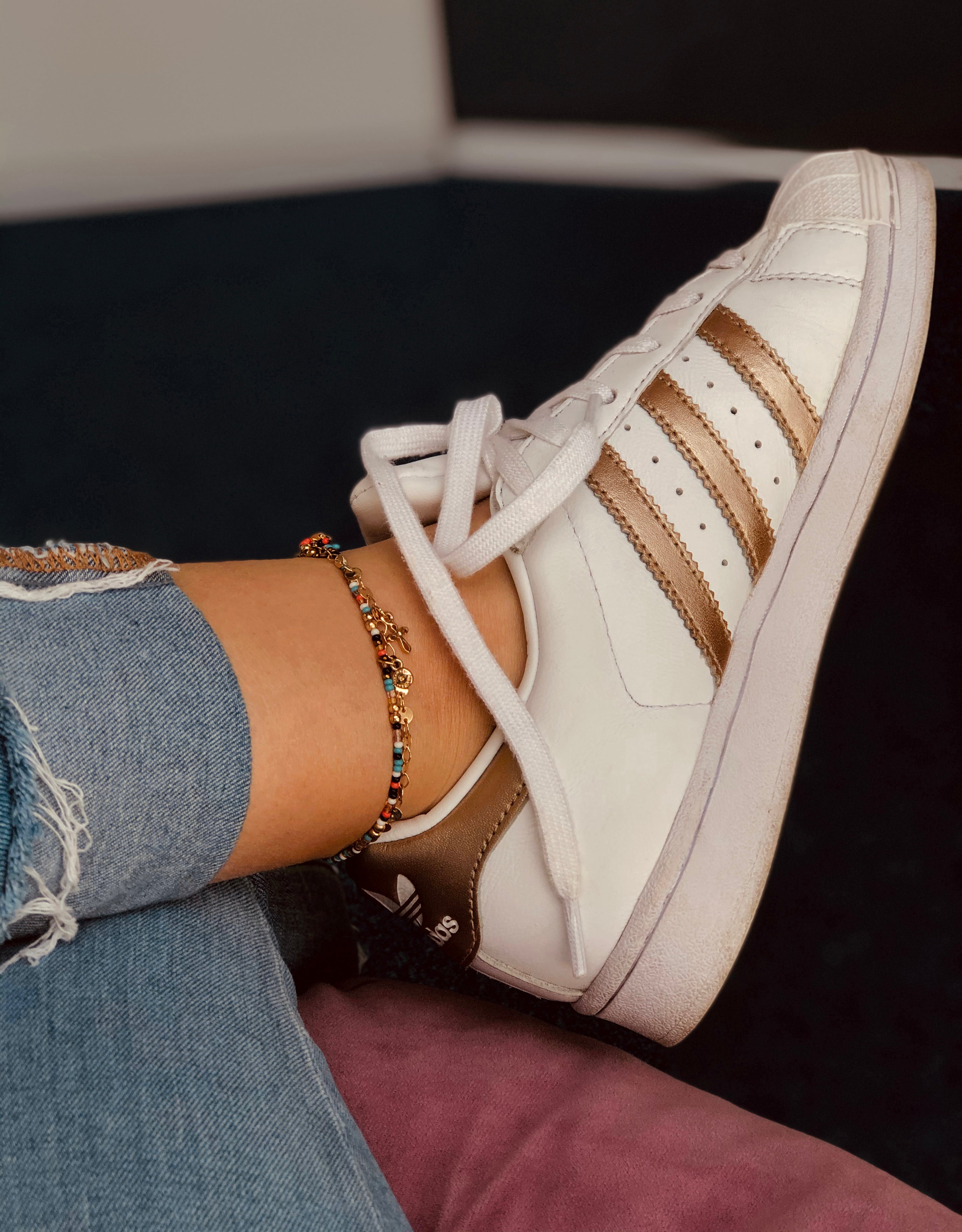 Sleek And Chic: Rose Gold And Black Adidas Shoes For Men