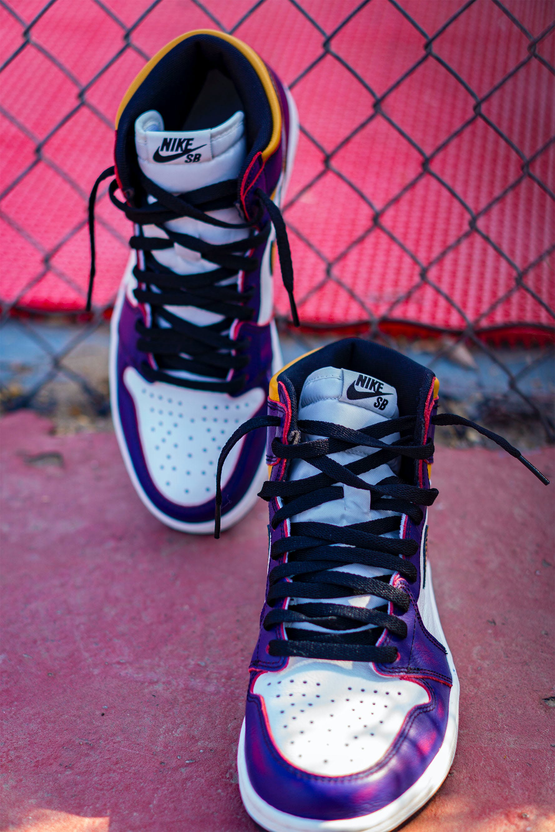 Step Up Your Style With Purple And White Nike Shoes