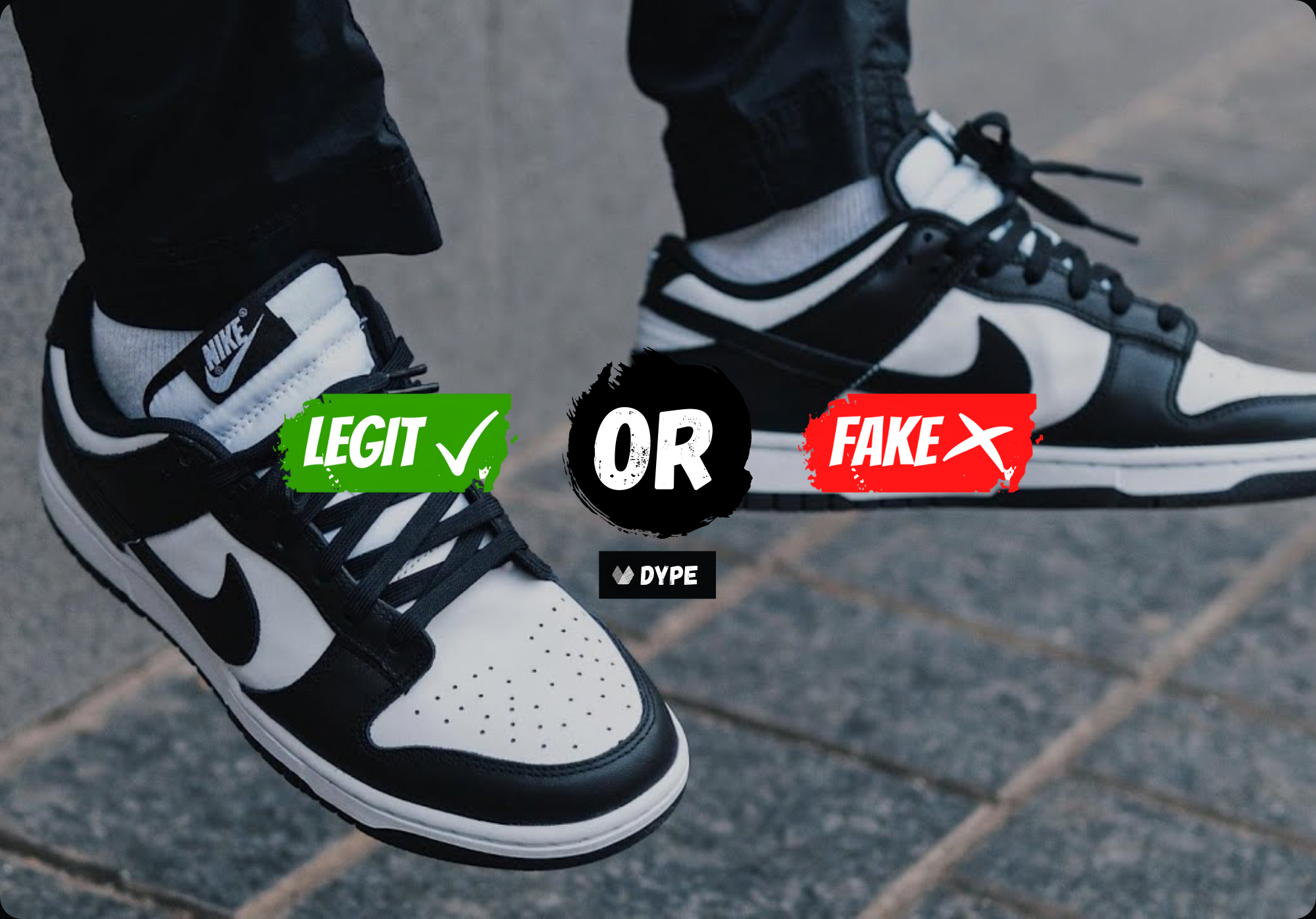 search image 2 Nike Dunk Low Panda Fake Vs Real 2