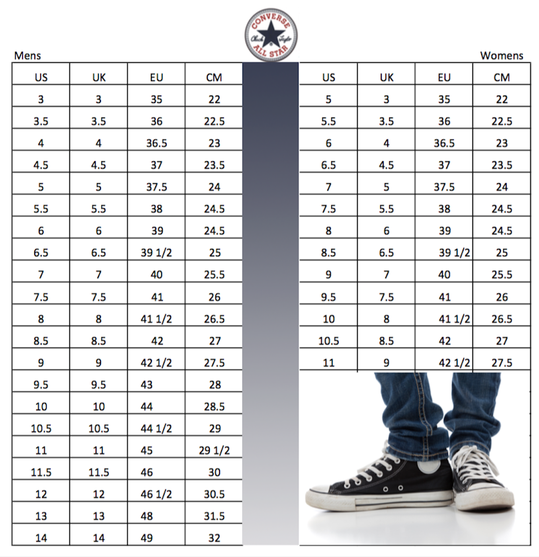 search image 2 Converse Sizing Vs Nike 2